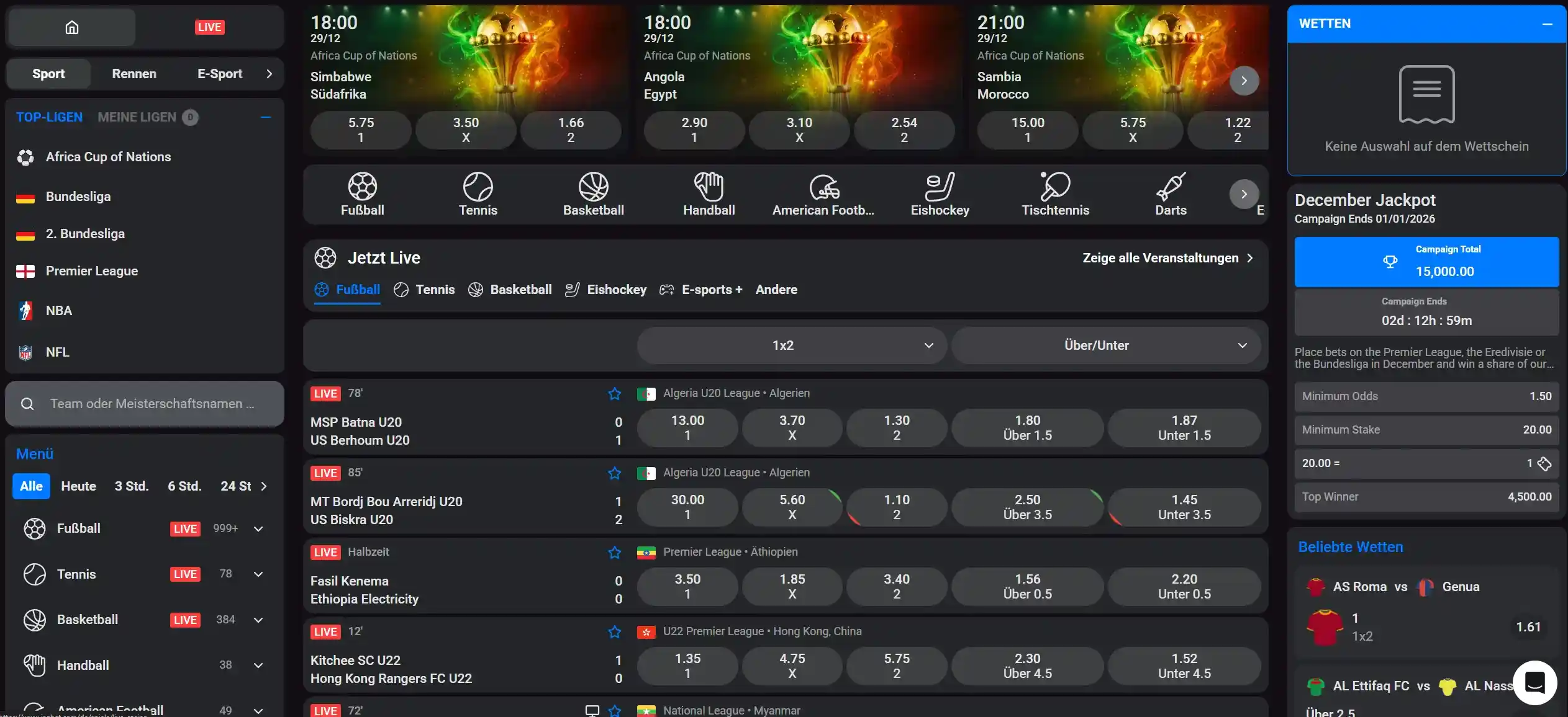 JaaBet Casino Sportwetten